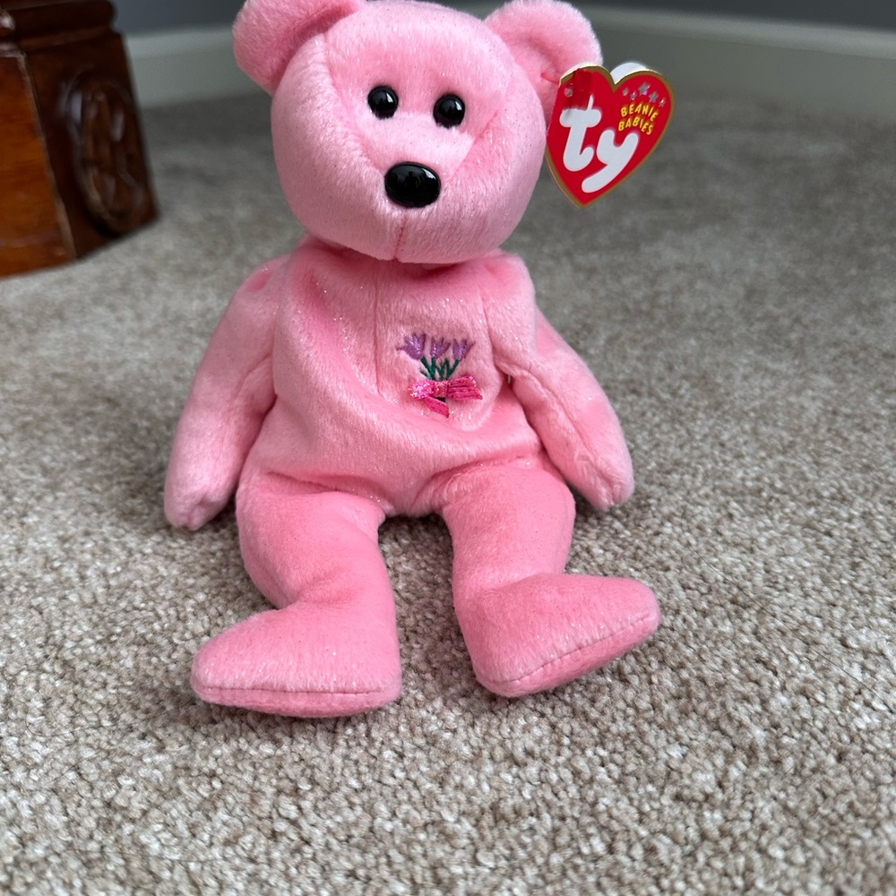 Ty Pink Teddy Bear Plush Mum